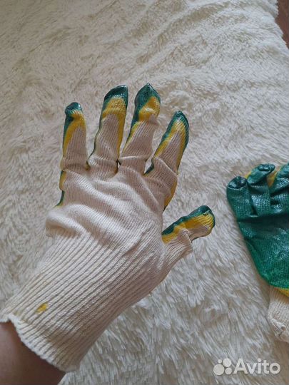 Перчатки обрезиненные