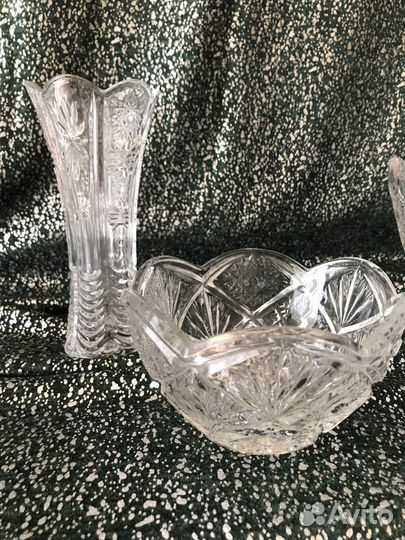 Хрустальные вазочки, конфетницы