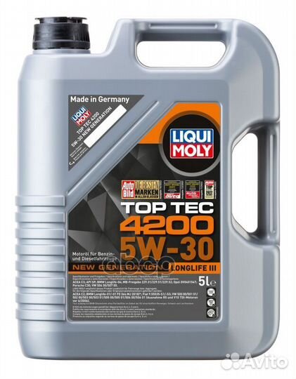 LiquiMoly 5W30 Top Tec 4200 (5L) масло моторное