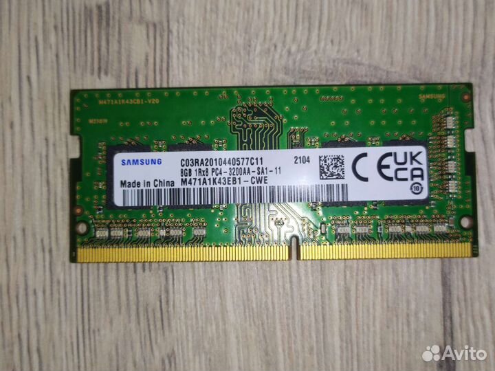 Оперативная память для ноутбука ddr4 8gb