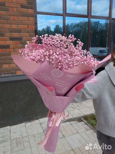 Букет цветы из гипсофилы