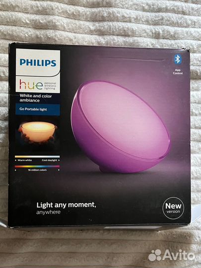 Портативный светильник philips hue go