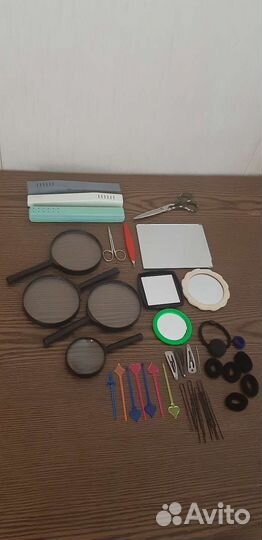 Лупа,резинки,заколки,маникюр.ножн,зеркало карманно