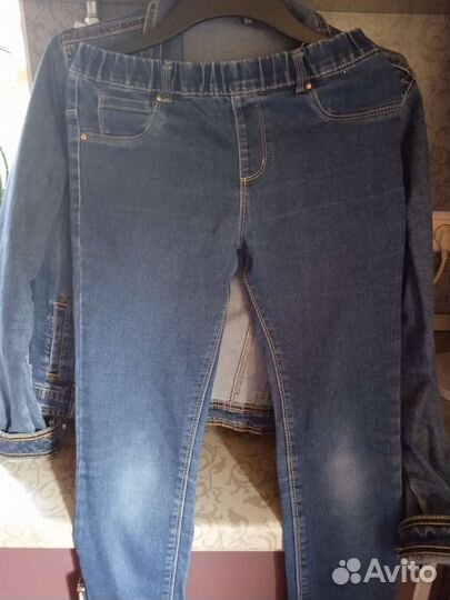 Джинсовый костюм на девочку 40 42