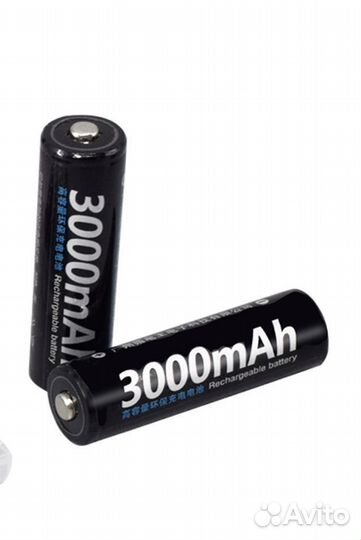 Комплект 4 аккумулятора AA Ni-MH 3000 мАч + чехол