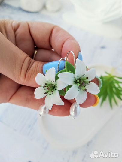 Серебряные серьги ручной работы