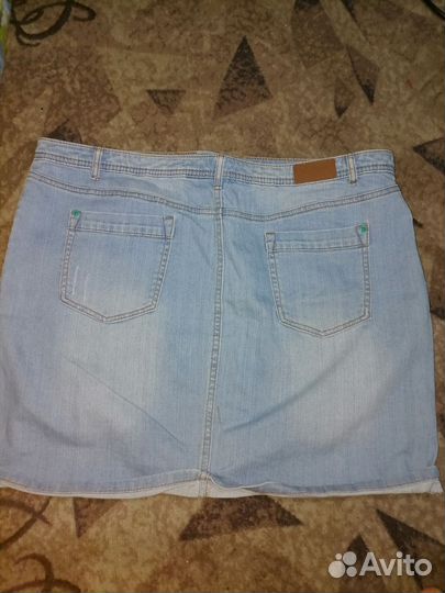 Джинсовая юбка большого размера