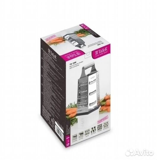 Терка taller с контейнером 6 лезвий