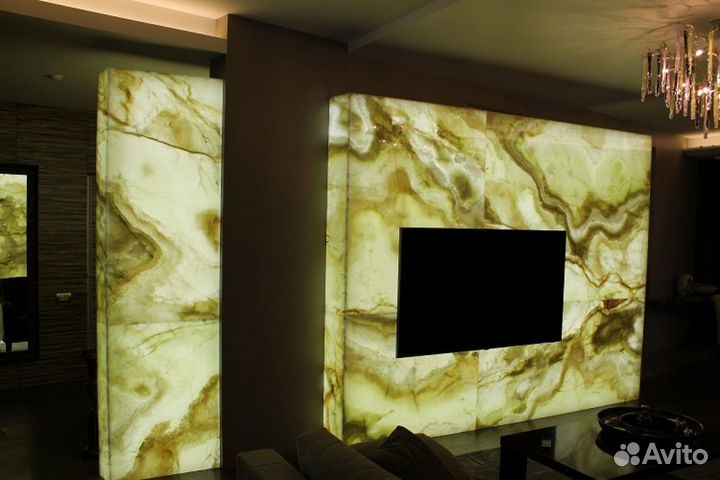 Панели из оникса с подсветкой
