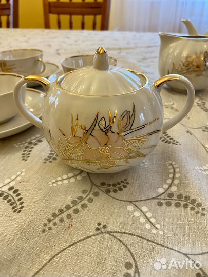 Сервис чайный дулевский фарфор на 6 персон