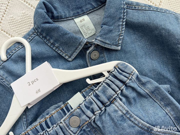 Джинсовый костюм на мальчика / куртка брюки 92