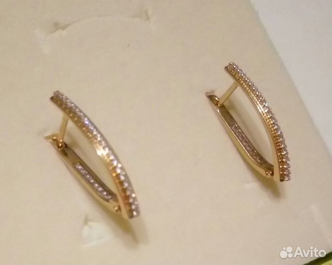 Золотые серьги 585 проба