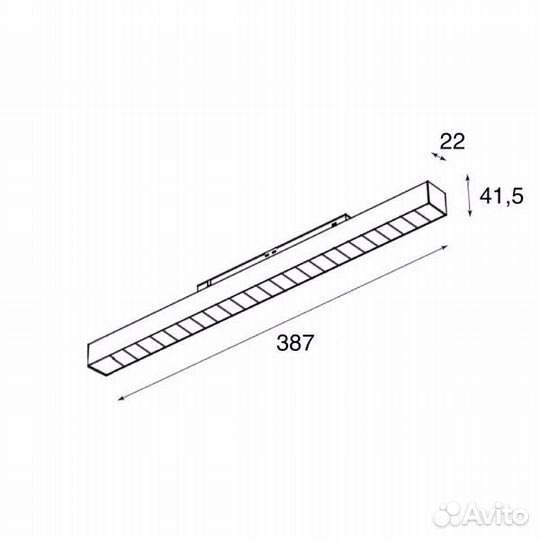 Трековый линейный светильник V-liner F 24W магнит