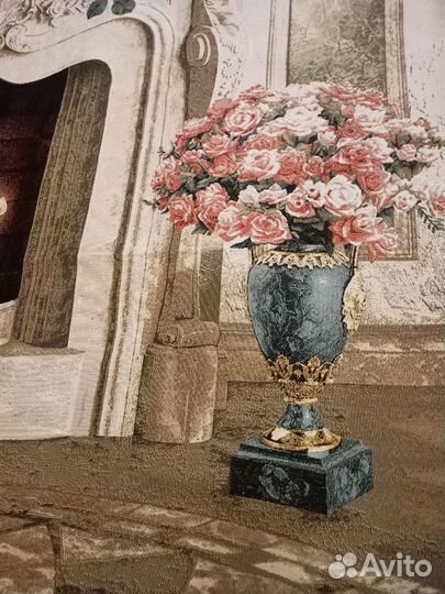 Гобелен. Панно. Собака у камина