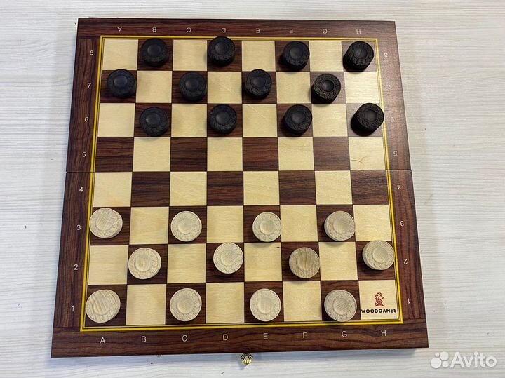 Шашки деревянные бук