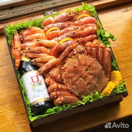 Мужские букеты съедобные, краб и раки