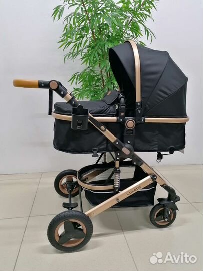 Новая коляска 3в1 Luxmom 530-W (чёрный)