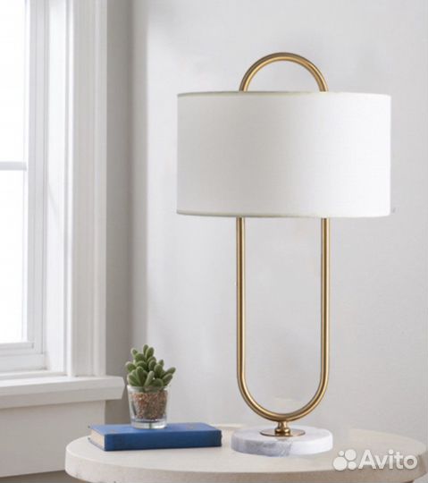 Лампа настольная стекло золото новая