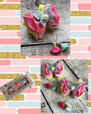 Бантики для волос ручной работы