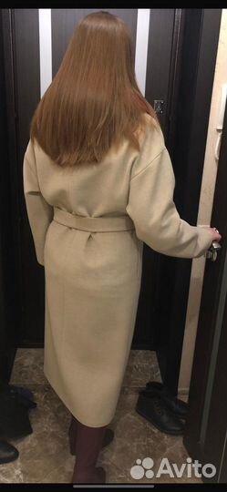 Драповое пальто размер m