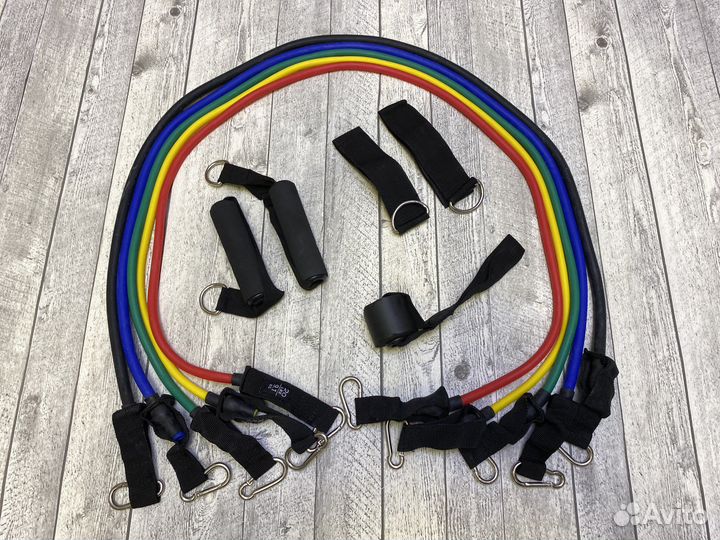 Набор трубчатых эспандеров упругость 70кг