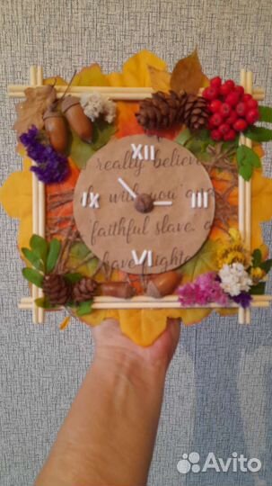 Поделка осень часы