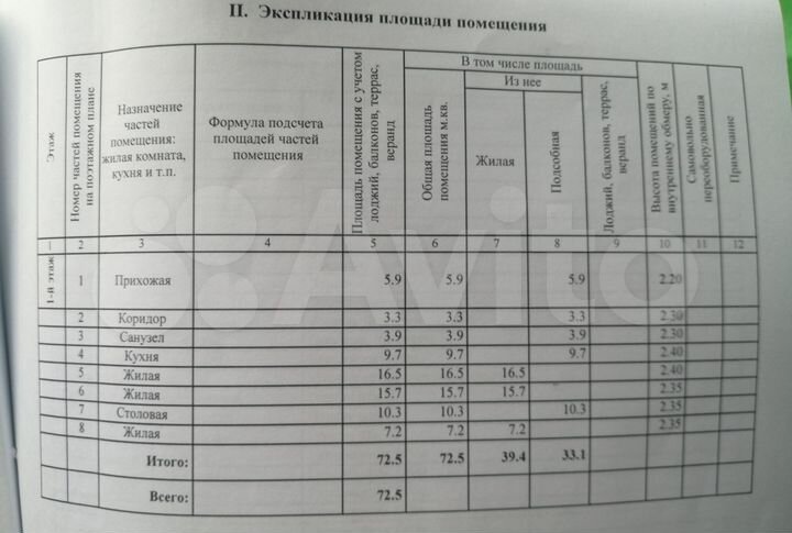 3-к. квартира, 72,5 м², 1/1 эт.