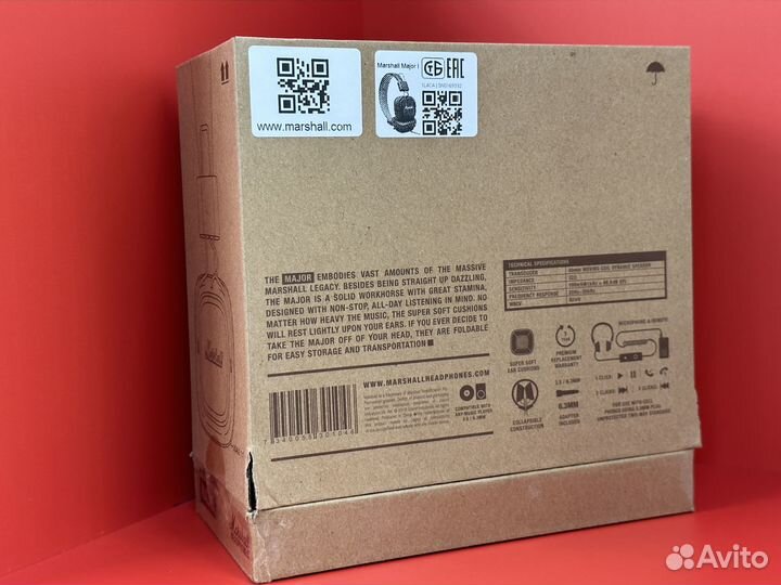 Наушники Marshall Major 1 Brown (мятая коробка)