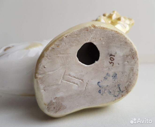 Статуэтка карась Дулево Фарфор СССР 1950-е г. люкс