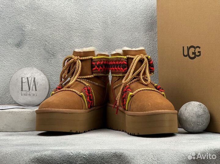 Угги женские на платформе UGG women mini plat ches