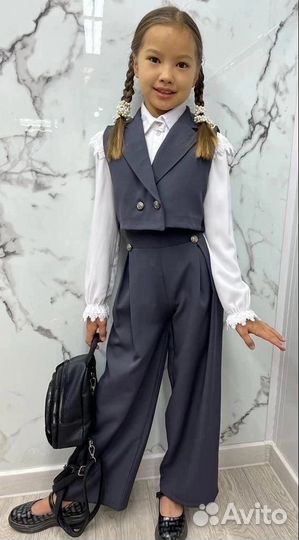 Костюмы для девочек, в школу, 3 цвета, 134 до 152