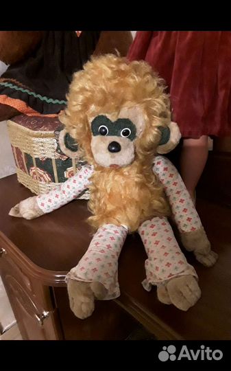 Обезьянка плюш антикварная