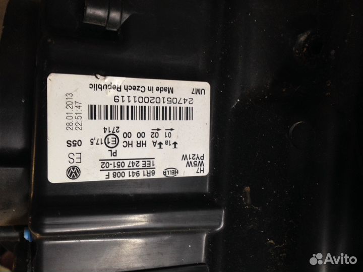 Фара Volkswagen polo 2013 г.в. правая передняя