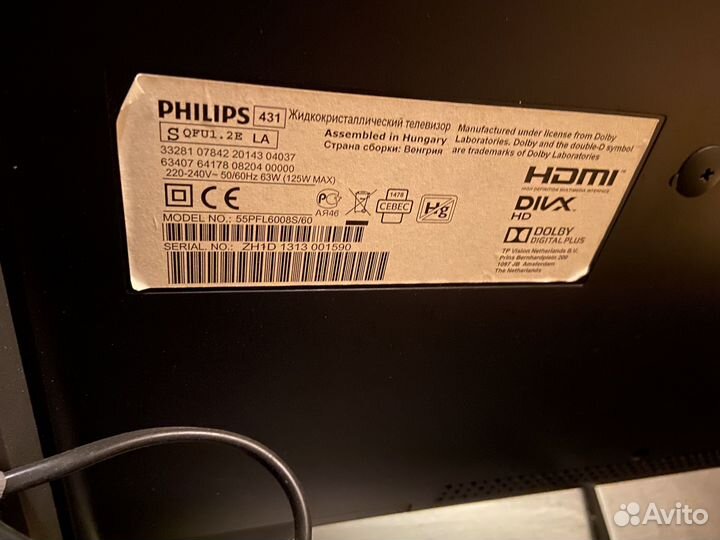 Телевизор philips 55pfl6008s 60