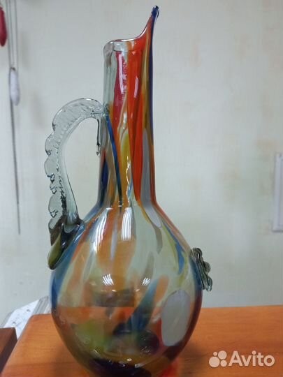 Ваза цветное стекло