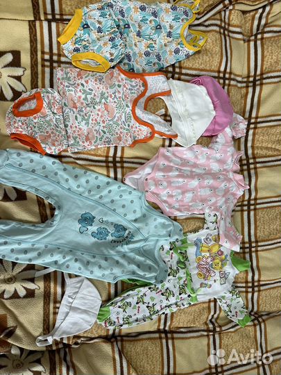 Вещи пакетом на девочку до полугода