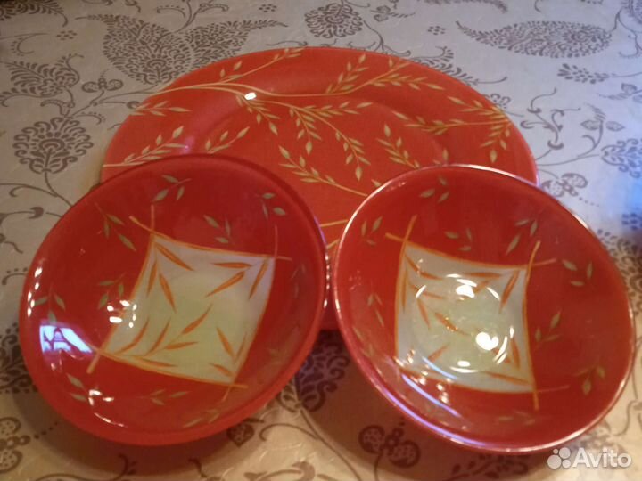 Блюда для сервировки, стекло/фарфор,импортные