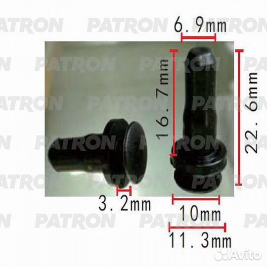 Patron P37-0503 Клипса пластмассовая Mercedes прим