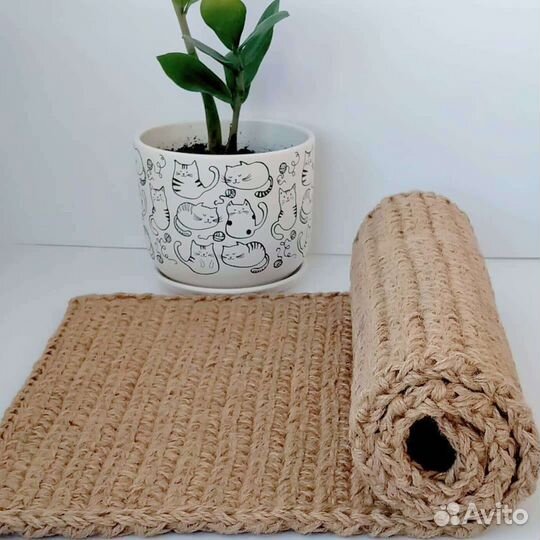 Коврик из джута