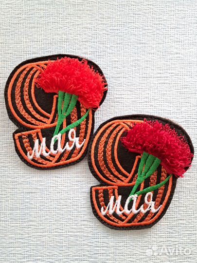 Брошь 9 мая Георгиевская лента