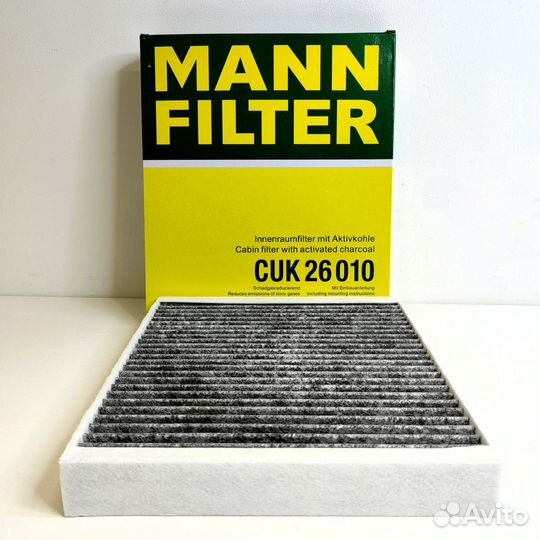 Фильтр салонный угольный mann-filter CUK26010