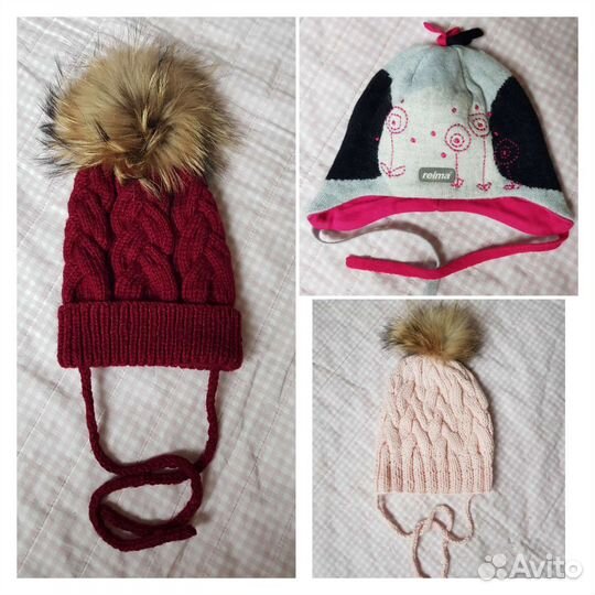 Шапки на девочку 50-54. Новые