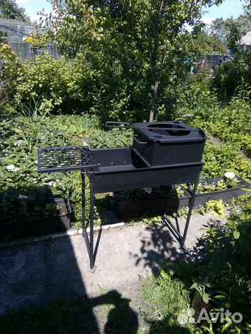 Мангал с печью под казан, очень прочный и удобный
