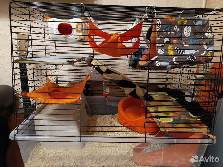 Клетка с полкой-домиком Ferplast