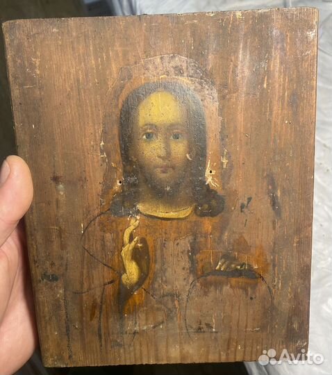 Старинная двусторонняя икона