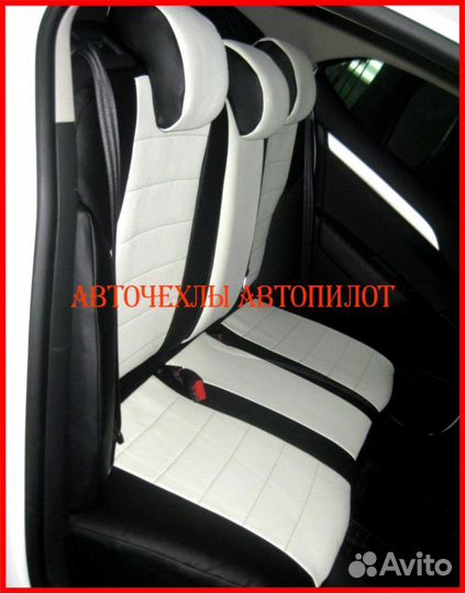 Чехлы Автопилот Citroen C4 Sd из экокожи чёрно-бел