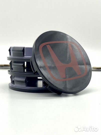 4 шт Honda 69/64мм черно/красные