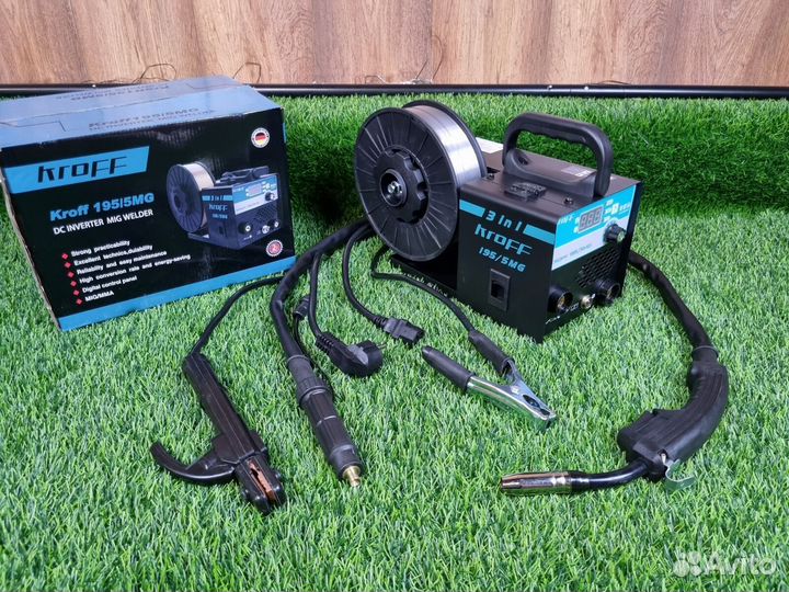 Полуавтомат Сварочный kroff 195/5 MG с проволокой