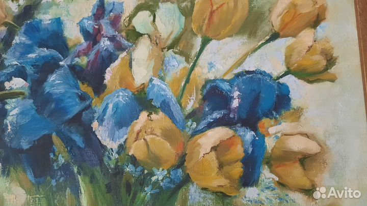 Картина маслом на холсте цветы