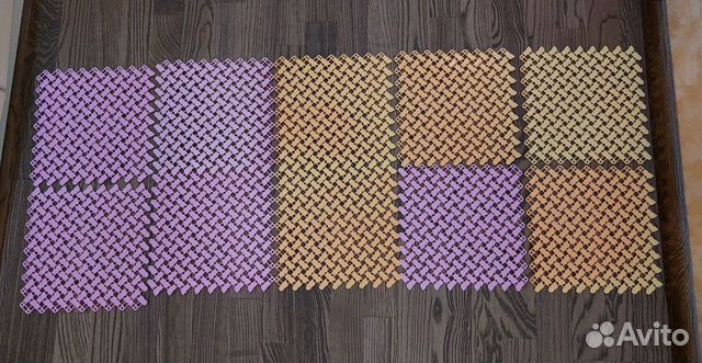 Коврик в виде паззла 25 на 25 см